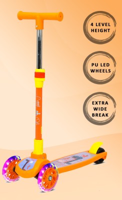 Little Olive Tikes 4 Level Height Adjustable Scooter for Kids with LED Lights(Orange)