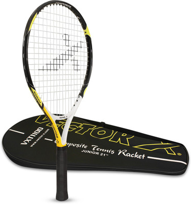 VECTOR X VXT-1100-21 White, Yellow Strung Tennis Racquet(Pack of: 1, 350 g)
