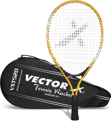 VECTOR X VXT 520 21 inches with full cover Strung Yellow Strung Tennis Racquet(Pack of: 1, 200 g)
