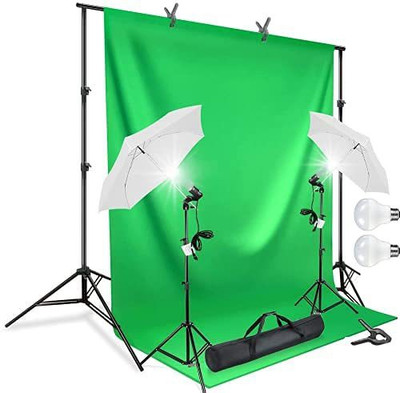 Hiffin Lighting Umbrella Kit, 8X12Ft Backdrop Screen, 9X9Ft Background Support Kit Reflector