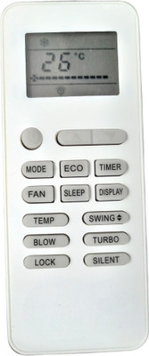 Ehop Compatible Remote Control for Air conditioner with lock Siletnt Buttons VE-221 Godrej Remote Controller(White)