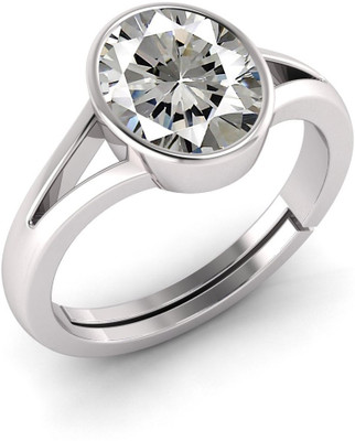 Pranjal Gems Original 7.25 Ratti 6.60 Ct Zircon Gem Stone Ring With Leb Certificate Brass Zircon Ring