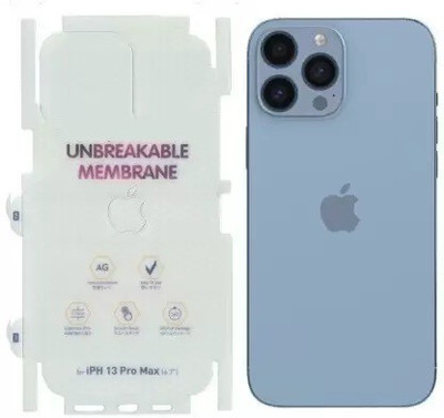 VOLMERE Back Screen Guard for Apple iPhone 13 Pro Max Back Matte Finish Unbreakable Membrane Screen Guard, With Apple Logo(Pack of 1)