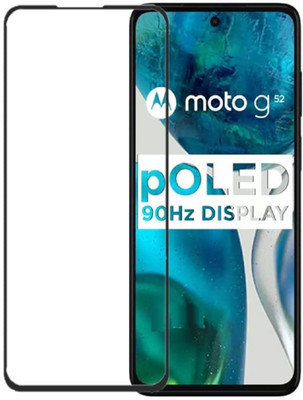 COVER CAPITAL Edge To Edge Tempered Glass for Moto G52 5G(Pack of 1)