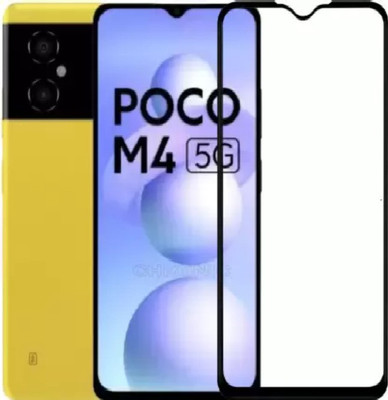 Bai and kaka Edge To Edge Tempered Glass for Poco M4 5G(Pack of 1)