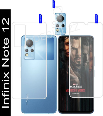 DESIBUZZ Front and Back Tempered Glass for Infinix Note 12, {Flexible}, Infinix Note 12 Camera lens(Pack of 3)