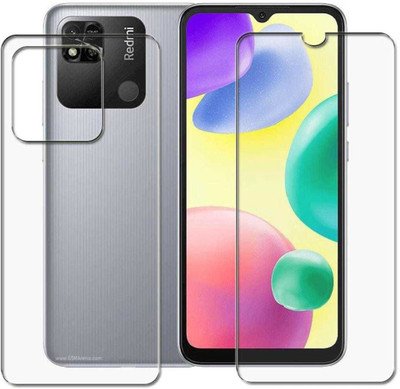 DOWRVIN Front and Back Tempered Glass for Redmi 10A(Pack of 2)
