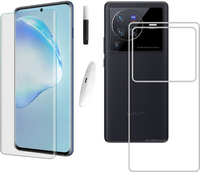 Bai and kaka Front and Back Tempered Glass for Vivo X80 Pro 5G(Pack of 2)