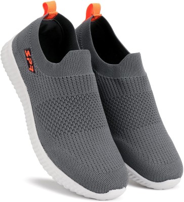 Camfoot Exclusive Affordable Collection of Trendy & Stylish Sports Loafers Shoes Running Shoes For Men(Grey, Orange , 7)