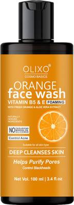 OLIXO Orange face wash with vitamin B5 & E - 150 ml Men & Women All Skin Types Face Wash