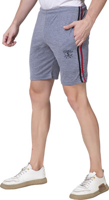 Proxima Solid Men Grey Sports Shorts