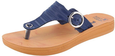 FLITE Women Flip Flops(Navy , 7)