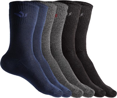 Texlon Men Solid Calf Length(Pack of 3)