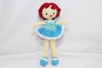 PH Artistic amigurumi Stuffed Handmade Crochet Cute Dolls Toys Birthday Baby Gift  - 7.5 inch(Blue)