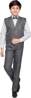 Jeetethnics Single Breasted Checkered Boys Suit