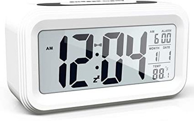 TOPHAVEN Analog White Clock