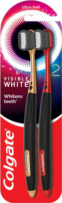 Colgate Visible White O2 Toothbrush Ultra Soft - 2pcs Ultra Soft Toothbrush(Pack of 2)