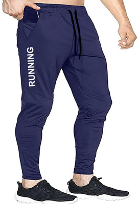 TreadDown Printed Men Blue Track Pants