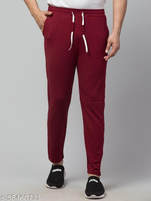 Krishna Enterprises Regular Fit Men Maroon Trousers