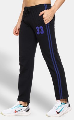 ADBUCKS Solid Men Black Track Pants