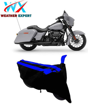 WEATHER EXPERT Two Wheeler Cover for Harley Davidson(Street Glide Special, Black, Blue)