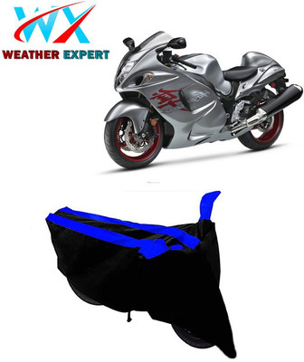 WEATHER EXPERT Two Wheeler Cover for Suzuki(GSX R1300 Hayabusa, Black, Blue)