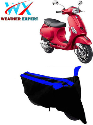 WEATHER EXPERT Two Wheeler Cover for Vespa(Vespa SXL 150, Black, Blue)