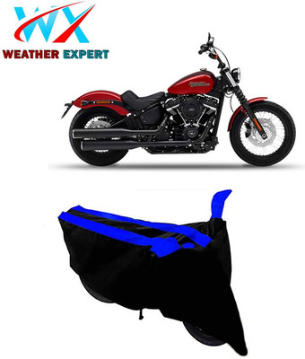 WEATHER EXPERT Two Wheeler Cover for Harley Davidson(Street Bob, Black, Blue)