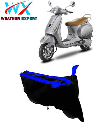 WEATHER EXPERT Two Wheeler Cover for Vespa(Vespa VXL, Black, Blue)