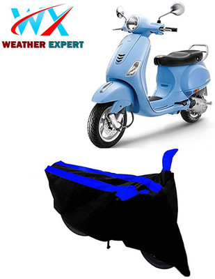 WEATHER EXPERT Two Wheeler Cover for Vespa(Vespa VXL 125, Black, Blue)