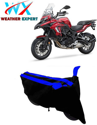 WEATHER EXPERT Two Wheeler Cover for Benelli(TRK 502, Black, Blue)
