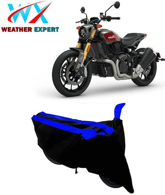 WEATHER EXPERT Waterproof Two Wheeler Cover for Indian(FTR 1200, Black, Blue)