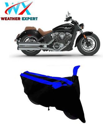 WEATHER EXPERT Two Wheeler Cover for Indian(Scout, Black, Blue)