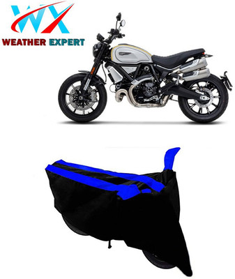 WEATHER EXPERT Waterproof Two Wheeler Cover for Ducati(Scrambler 1100, Black, Blue)