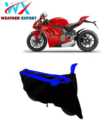 WEATHER EXPERT Two Wheeler Cover for Ducati(Panigale, Black, Blue)