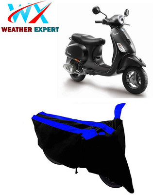 WEATHER EXPERT Two Wheeler Cover for Vespa(Vespa, Black, Blue)