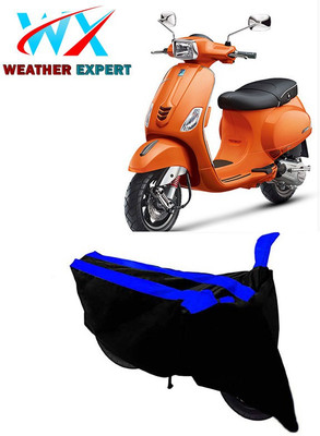 WEATHER EXPERT Two Wheeler Cover for Vespa(Vespa SXL 125, Black, Blue)