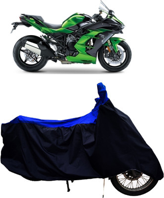 Tricway Two Wheeler Cover for Kawasaki(Ninja H2 SX, Blue, Black)