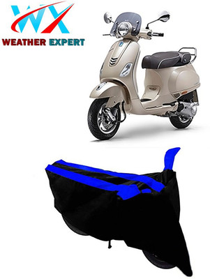 WEATHER EXPERT Two Wheeler Cover for Vespa(Elegante 150, Black, Blue)