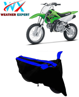WEATHER EXPERT Two Wheeler Cover for Kawasaki(KLX 110, Black, Blue)
