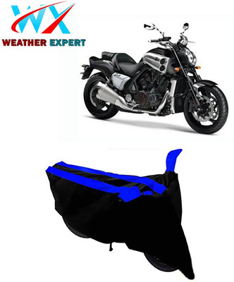 WEATHER EXPERT Two Wheeler Cover for Yamaha(VMAX, Black, Blue)