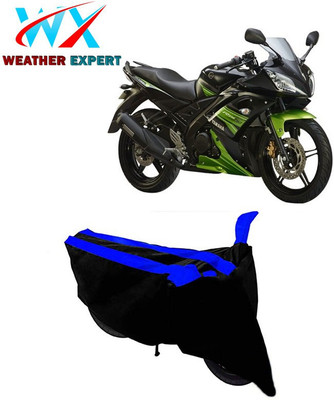 WEATHER EXPERT Two Wheeler Cover for Yamaha(R15 s, Black, Blue)