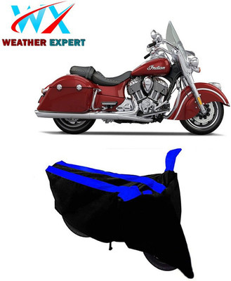 WEATHER EXPERT Two Wheeler Cover for Indian(Springfield, Black, Blue)