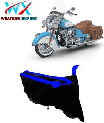 WEATHER EXPERT Two Wheeler Cover for Indian(Chief Vintage, Black, Blue)