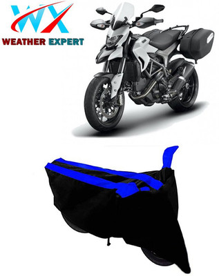 WEATHER EXPERT Two Wheeler Cover for Ducati(Hyperstrada, Black, Blue)