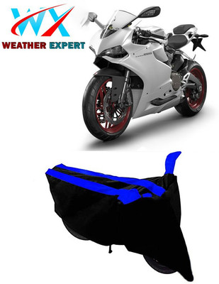 WEATHER EXPERT Two Wheeler Cover for Ducati(899 Panigale, Black, Blue)