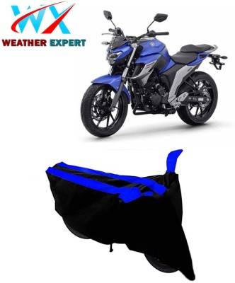 WEATHER EXPERT Two Wheeler Cover for Yamaha(FZ, Black, Blue)