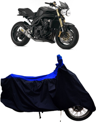 Tricway Two Wheeler Cover for Triumph(Speed Triple ABS, Blue, Black)