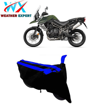 WEATHER EXPERT Two Wheeler Cover for Triumph(Tiger 800 XCA, Black, Blue)