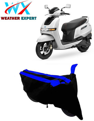 WEATHER EXPERT Two Wheeler Cover for TVS(iQube, Black, Blue)